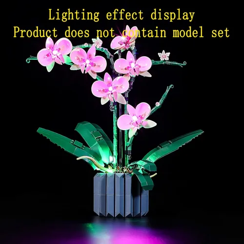 Miniatura 7 de GEAMENT - Kit de luces LED compatible con LEGO Orquídea, juego de iluminación para el modelo de construcción Creator 10311