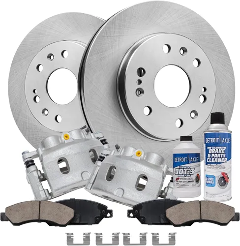 Miniatura 95 de Detroit Axle - Rotores de freno para Jeep Compass 2015-2022 Renegade 2016-2022 Fiat 500X 2016-2022, 2018, 2019, 2020, 2021. Reemplazo de rotores