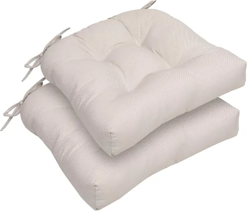 Miniatura 13 de RACE LEAF Cojines para Sillas de Patio 17x17 Pulgadas Paquete de 4, Cojines de Asiento Exteriores Engrosados Resistentes al Agua con Lazos