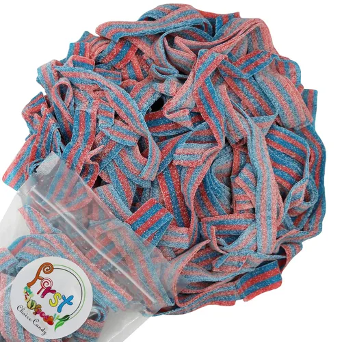 Miniatura 8 de Cinturones de Gomitas Ácidas de Varios Colores (Azul Baya (Arándano), 1 Libra)