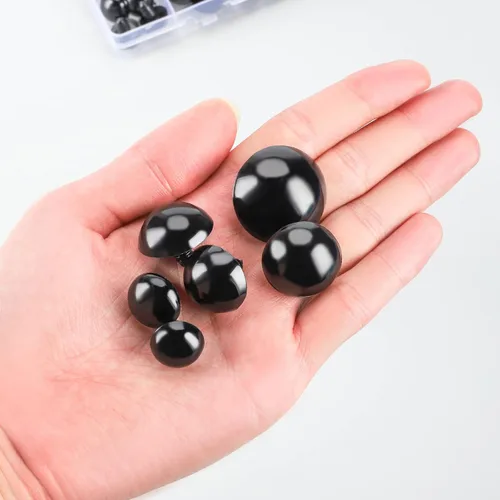Miniatura 3 de Ojos de seguridad negros grandes de 16 ~ 1.181 in para Amigurumi Crochet Crafts Muñecas Hacer Animales de Peluche y Oso de Peluche