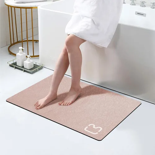 Miniatura 37 de RUERYA Tierra de Diatomeas Alfombras de Baño 23.6 x 15.7 pulgadas, Secado Rápido Súper Absorbente Base de Goma Antideslizante Alfombra de Baño