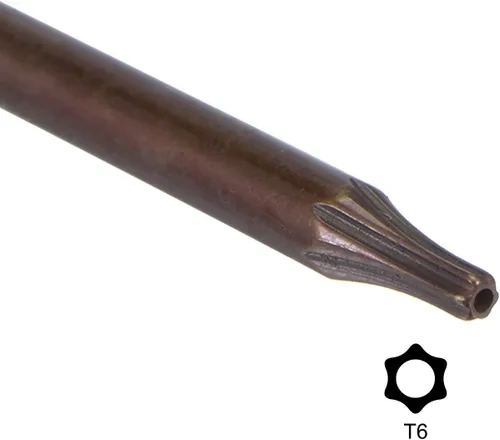 Miniatura 4 de uxcell T6 Anti manipulación Torx Star Key Bit Llave, forma de L 2.68 pulgadas brazo largo, acero S2 2 PC
