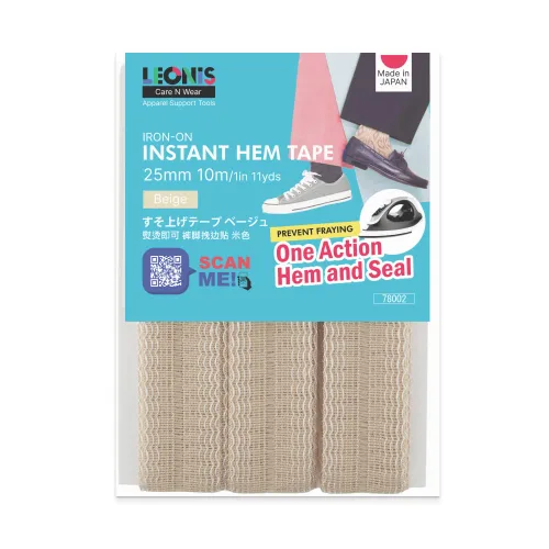 Miniatura 17 de LEONIS Cinta de dobladillo instantáneo termoadhesiva de 0.984 in x 16.4 ft (1 pulgada x 5.5 yardas), beige [ 78022 ]