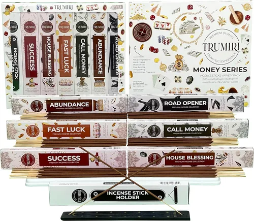 Miniatura 20 de Paquete variado de varitas de incienso gourmet - 120 varillas (6 fragancias x 20 varillas) - Canela, Vainilla, Café, Chocolate - Varillas