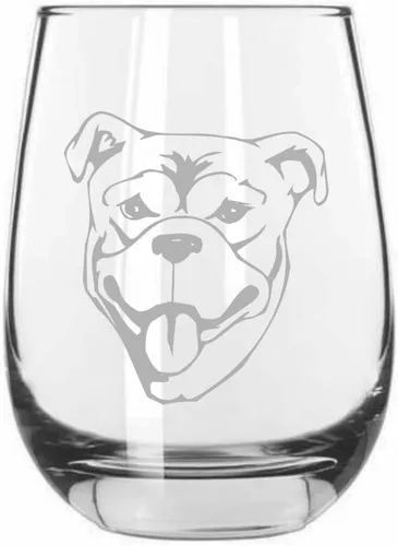 Miniatura 191 de Sakhalin Husky Dog - Copa de vino grabada personalizada de 15.25 onzas sin tallo