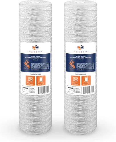 Miniatura 10 de Aquaboon Cartucho de repuesto de filtro de agua para heridas de cuerda de 1 micrón, para toda la casa, de 20 x 4.5 pulgadas, compatible