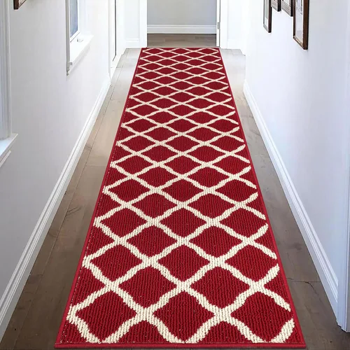 Miniatura 47 de SHACOS Alfombra de pasillo lavable de 2 x 8 pies, con parte trasera de goma antideslizante, resistente a las manchas, alfombra de cocina