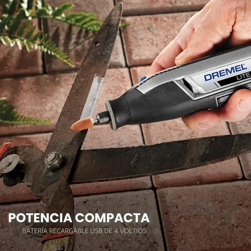 Miniatura 5 de Dremel Lite 7760 N/10 - Herramienta rotatoria inalámbrica de iones de litio de 4V, kit multipropósito de velocidad variable, carga USB, cambios