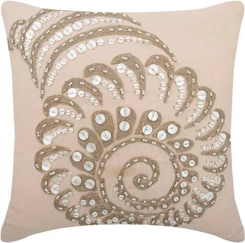 Miniatura 36 de HomeCentric Funda de almohada geométrica beige, 12 x 12 pulgadas, cuadrado de lino y algodón, círculos contemporáneos de Pascua, círculo de la vida