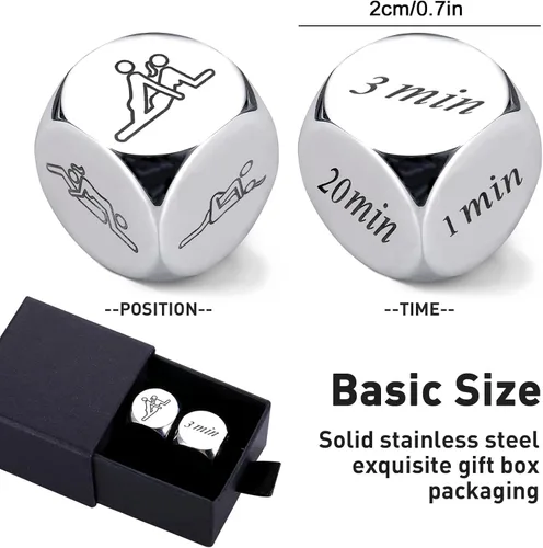 Miniatura 2 de Juego de 2 dados para citas y toma de decisiones, ideas de citas en pareja, regalo divertido para él y ella en cumpleaños y San Valentín