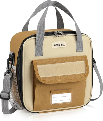Miniatura 15 de REDSHELL Lonchera táctica para niños, bolsa de almuerzo aislada grande para niñas, lonchera cuadrada para niños, lonchera cuadrada para niños, Rosa