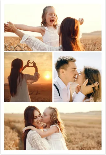 Miniatura 26 de CCWACPP Impresiones de collage en lienzo con tus fotos para familia, boda, bebé, mascota, perro, imagen en lienzo personalizada, foto personalizada