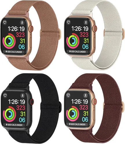 Miniatura 16 de Correas de nailon para Apple Watch unisex – iWatch 1/2/3/4/5/6/7/8/9/SE/Ultra 2 correas para 1.496 in/1.575 in/1.614 in/1.654 in/1.732 in/1.772