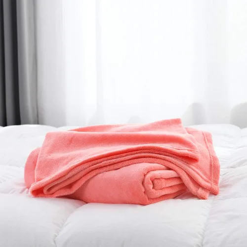 Miniatura 3 de NANPIPER manta decorativa gruesa y ultrasuave de microfelpa, para todas las estaciones, manta peluda de microfibra prémium para sofá y sillón, Coral