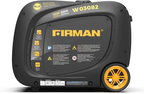 Miniatura 8 de FIRMAN Generador portátil inversor, motor de 171 cc con arranque eléctrico, generador de energía de 3300 W con tiempo de funcionamiento de 9 horas