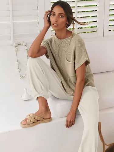 Miniatura 3 de ANRABESS Conjunto de dos piezas para mujer, suéter de punto y pantalones de cintura alta