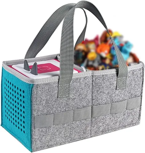 Estuche de transporte para reproductor de audio Toniebox, compatible con el juego de iniciación Tonie, bolsa de almacenamiento de figuras Tonies Azul