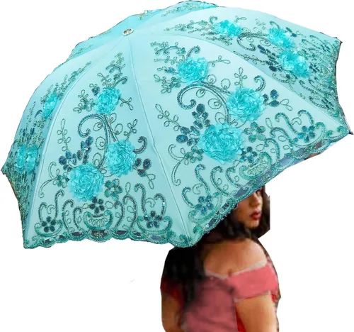Miniatura 60 de WENDIN Sombrilla de encaje plegable vintage Paraguas gótico lluvia Anti-UV protección de encaje parasol cúpula Foto Props niñas sombrilla paraguas