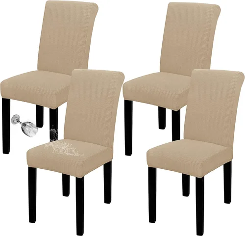 Miniatura 71 de Easy-Going - Juego de 2 fundas para sillas de comedor 100% impermeables, de tela Jacquard elástica, fundas protectoras removibles y lavables