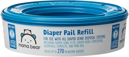 Marca Amazon – Mama Bear – Recambios para cubos de pañales Genie, sin perfume, 270 unidades (paquete de 1)