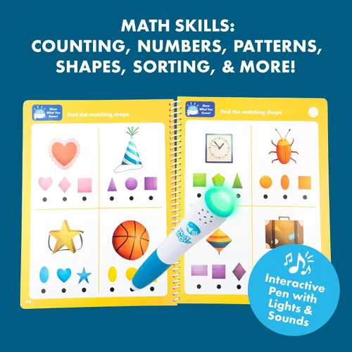 Miniatura 5 de Educational Insights Hot Dots Let's Learn Pre-K Math - Libro de trabajo de matemáticas preescolar para aprender a contar y colores con actividades