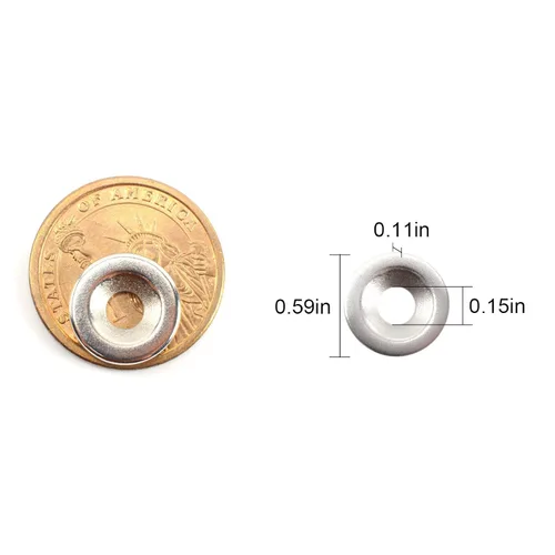 Miniatura 2 de MIN CI 40 piezas de imanes con agujero, imanes de disco de neodimio con agujero (15 x 3 mm agujero 4 mm)