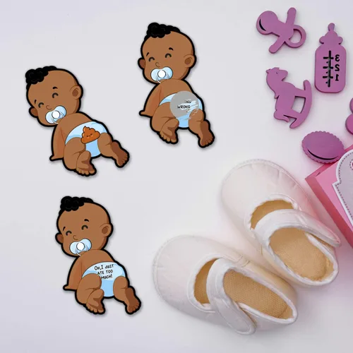 Miniatura 3 de Tarjetas de juego para rascar para baby shower, boletos de lotería afroamericana de 40 formas para juegos de fiesta, con las mejores ideas para 002
