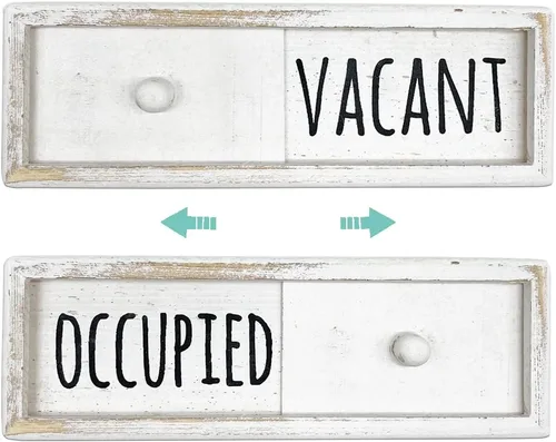 Miniatura 8 de WOJOGO Letrero de privacidad vacante ocupado – Letrero de privacidad para puerta de oficina en casa, baño, sala de conferencias, baño, indicadores