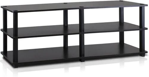 Miniatura 2 de Furinno Turn-S-Tube - Juego de soporte de TV de 3 niveles y mesas auxiliares (expreso/negro)