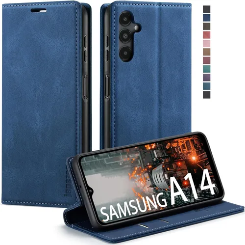 Miniatura 29 de Funda para Samsung Galaxy A13 5G, Samsung Galaxy A13 5G con tarjetero [bloqueo RFID] atril magnético, funda de cuero con tapa para Samsung Galaxy