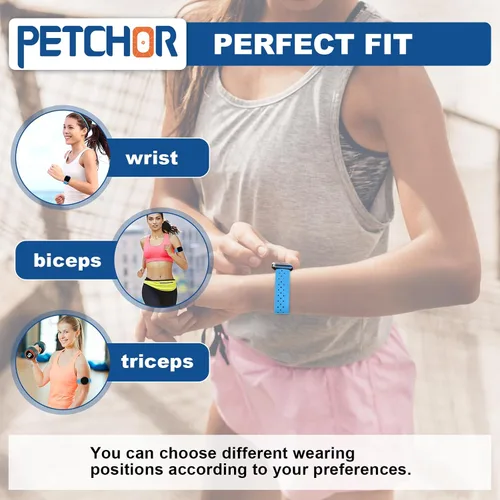 Miniatura 6 de 4 correas de repuesto para monitor de frecuencia cardíaca, correas suaves ajustables compatibles con OTF, Orange Theory Fitness, sensor