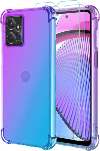 Miniatura 8 de Osophter Funda para Moto G Play 4G 2024, Motorola G Play 2024 para mujeres y niñas, con protector de pantalla, esquinas reforzadas, poliuretano oro