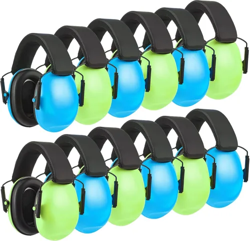 Miniatura 15 de Amylove 12 unidades de protección auditiva para adultos y niños, auriculares con cancelación de ruido, orejeras de tiro a granel con reducción