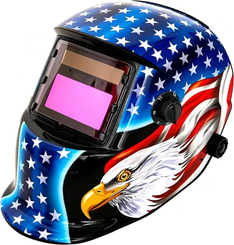 Miniatura 9 de Casco de soldadura con oscurecimiento automático: capucha solar de color verdadero BESTCLUB con rango de sombra ajustable 4/9-13 para máscara de LOVE