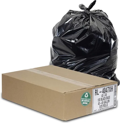 Miniatura 31 de Aluf Plastics RL-3339XH - Bolsas de basura negras resistentes de 33 x 39 pulgadas, 1.5 mil de grosor, capacidad de 33 galones (100 unidades)