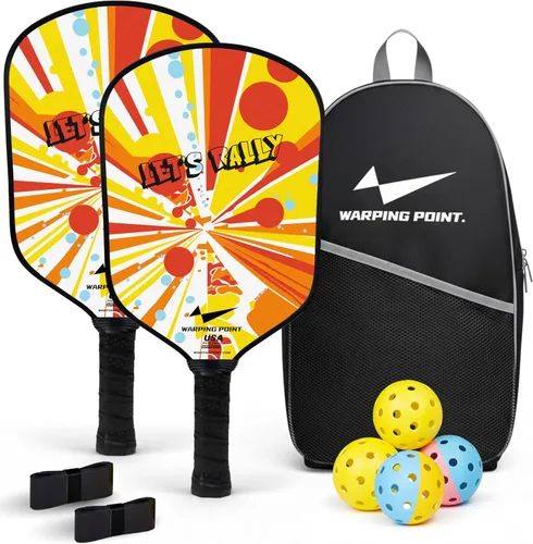 Juego de 2 palas de pickleball de fibra de vidrio, duraderas y ligeras, aprobadas por USAPA, paquete de 2 raquetas de pickleball para mujeres con