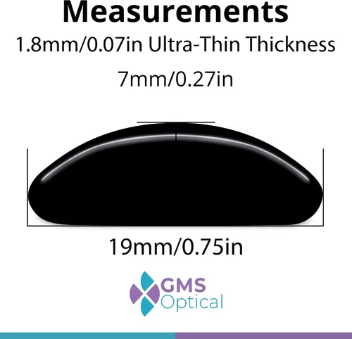 Miniatura 2 de GMS Optical® - Adhesivo antiderrapante contorneado almohadillas de nariz de lente de silicona suave con superpegajoso respaldo, 1,8 mm - 5 pares