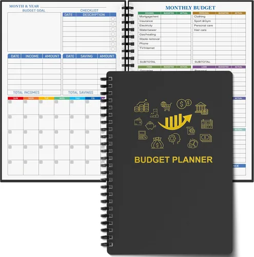 Miniatura 12 de Planificador de presupuesto, organizador mensual de finanzas, seguimiento de gastos, libro de cuentas sin fecha, agenda, comienza a gestionar tu