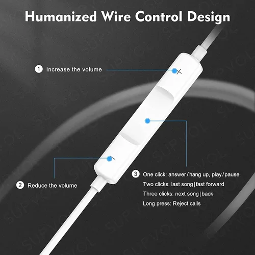 Miniatura 3 de Paquete de 2 auriculares para iPhone, auriculares con cable con control remoto integrado para controlar la música, llamadas telefónicas y volumen