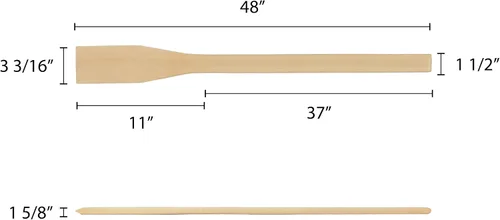 Miniatura 2 de Thunder Group Paleta mezcladora de madera, 48 pulgadas