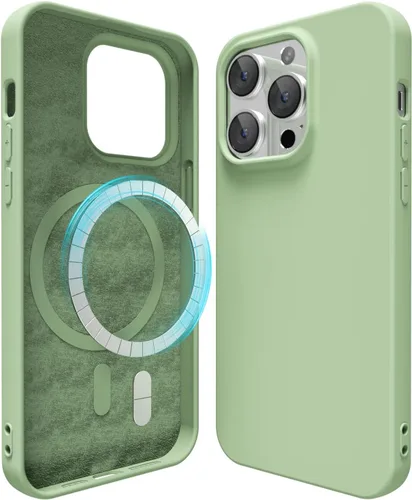 Miniatura 179 de oakxco Funda de silicona para iPhone 12 Pro Max, magnética, compatible con carga inalámbrica Magsafe, cubierta protectora de goma suave y delgada