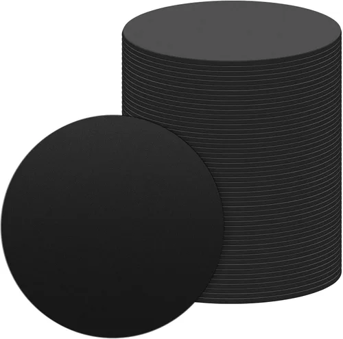 Miniatura 9 de Haull 30 Pcs Billiard Pool Table Leg Shims 3" Diameter 0.06'' Thickness Rubber Pool Table Leveler Kit Shims Foot Pads for Furniture