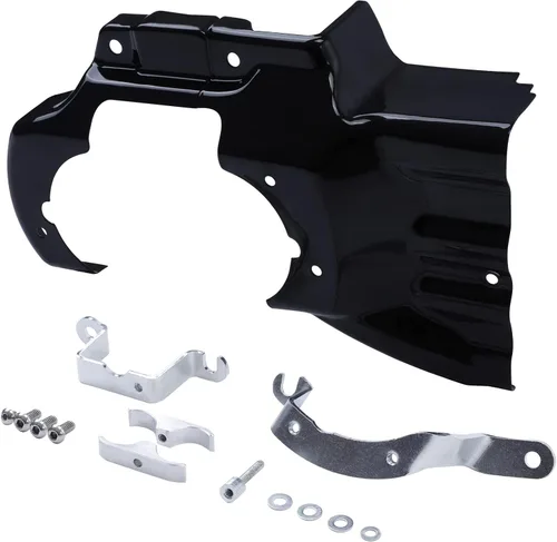 Miniatura 3 de TCT-MOTORPARTS Cubierta de interfaz de transmisión de motor negra para Harley Softail Deluxe FXST FXSTC 2007-2017