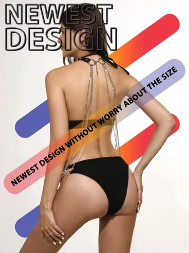 Miniatura 3 de Cadenas de diamantes de imitación para mujeres y niñas, cadena sexy para la cintura del vientre, accesorios de playa adecuados para una variedad