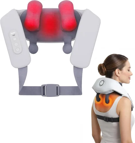 Miniatura 10 de Shiatsu Masajeadores de cuello y espalda con calor, uso de 150 minutos, 4 modos y cabezal de masaje ajustable, regalo del día del padre para papá
