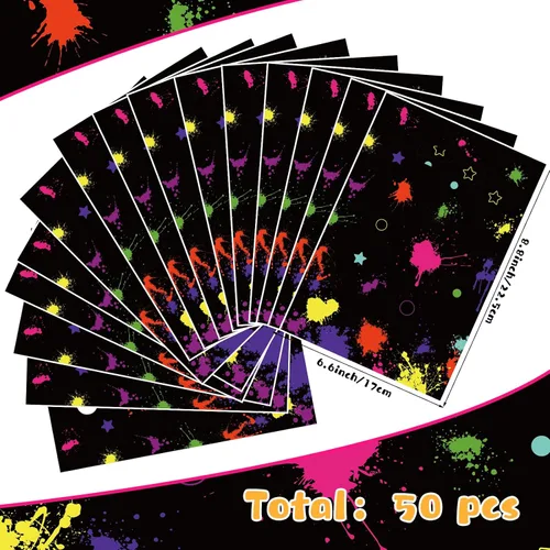 Miniatura 2 de Hxezoc 50 Piezas Bolsas de Caramelos de Neón Brillan en la Oscuridad Bolsas de Golosinas Bolsas de Plástico Coloridas para Treats Envoltura de Negro