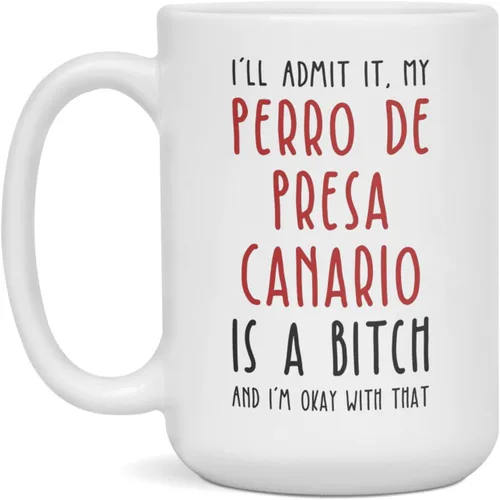 Miniatura 3 de My Perro De Presa Canario Is a Bitch - Funny Dog Mug, 11-Ounce White