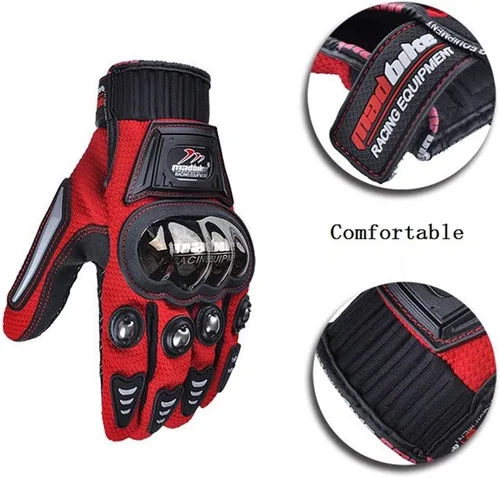 Miniatura 5 de Lorsoul Guantes de acero para motocicleta con nudillos y accesorios para montar en bicicleta, tácticas de carreras de combate de entrenamiento