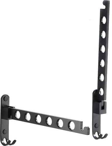 Miniatura 9 de JOOM Percha retráctil plegable para colgar en la pared, organizador de almacenamiento de ropa, colgador de ropa para lavandería, perchero resistente
